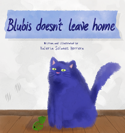 Blubis doesn´t leave home book cover children´s book design editorial illustration