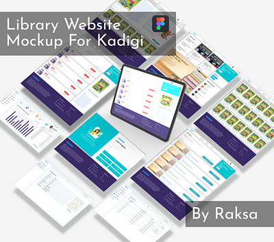 E-Library Mockup e library figma mockup uiux design website