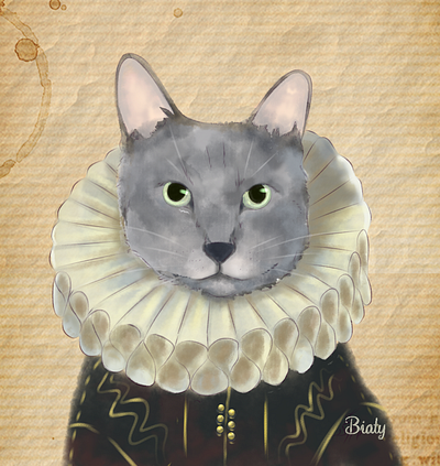 Prince Blubis cat design illustration