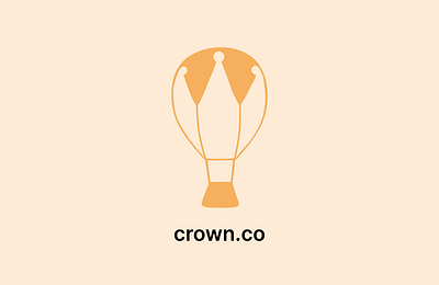 Crown - Hot air balloon Logo branding dailylogochallenge design graphic design logo vector
