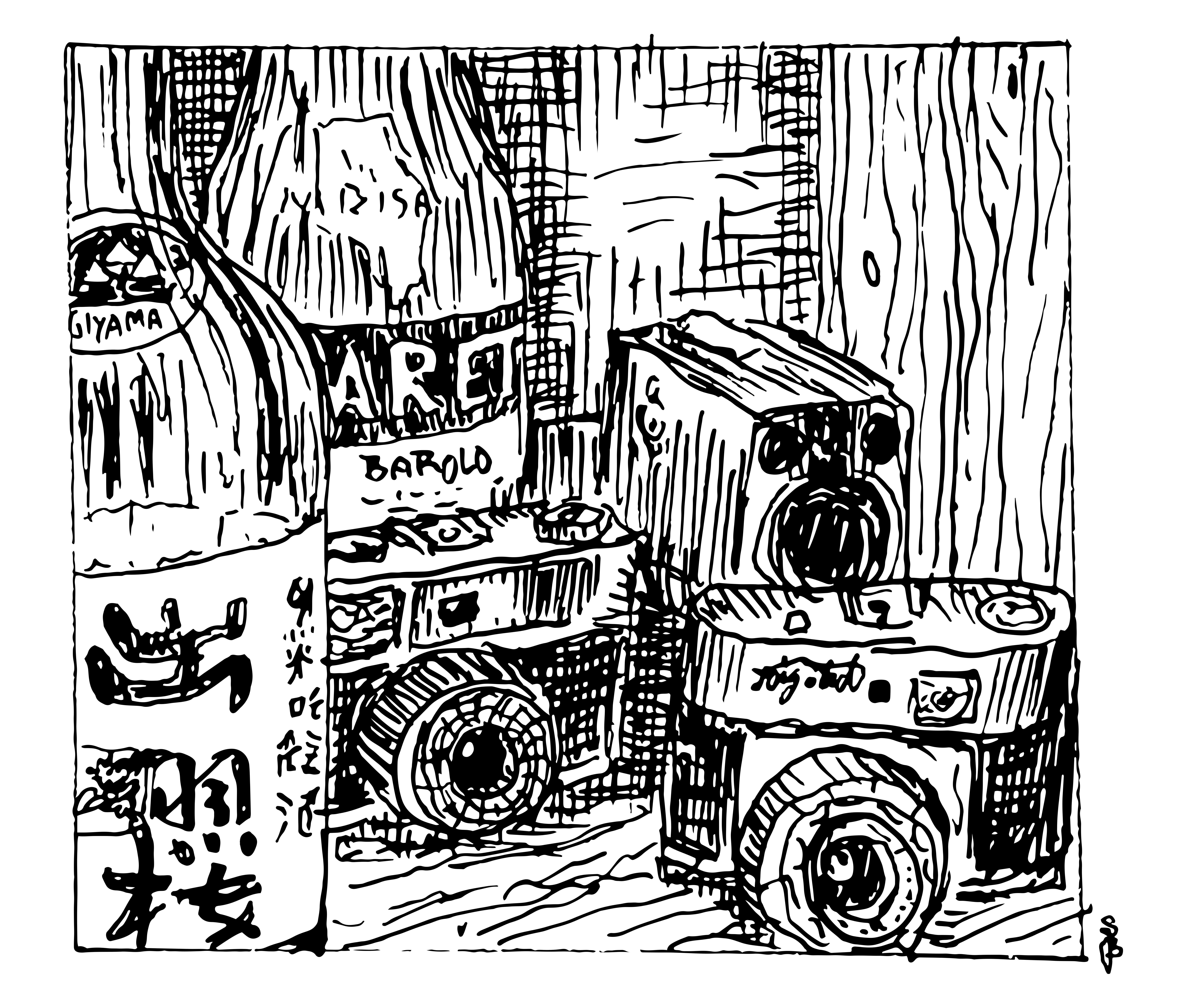 Camera draw illustration pen