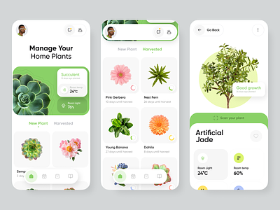 Plant Management App app app design app interface app ui design application design ios management mobile app mobile app design mobile applications design orix plant app product design sajon