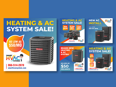 Heating AC Sale Social Media Post Design 3d animation branding brochure corporate design design flyer flyer design graphic design heating ac illustration logo motion graphics sale banner social media social media post technology ui