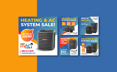 Heating AC Sale Social Media Post Design 3d animation branding brochure corporate design design flyer flyer design graphic design heating ac illustration logo motion graphics sale banner social media social media post technology ui