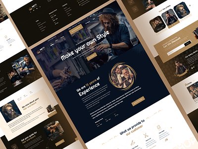Mett Barber Shop Landing Page Design Concept barber website design home page landing page landing page design concept ui uiux user experience user interface web web design web development webdesign website
