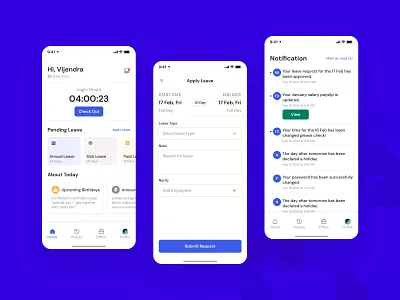 Attendance Management App branding design graphic design illustration logo typography ui ux vector web