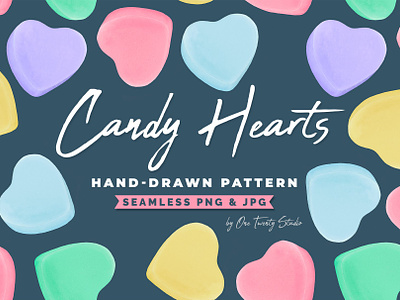 Candy Hearts Valentines Day Pattern
