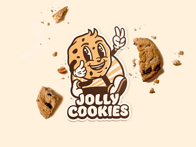 Jolly Cookies 🍪 australia bakery brand identity branding character cookie cookie shop cookies food graphic design illustration jeffrey dirkse logo mascot pastry rubber hose sweets vector visual identity