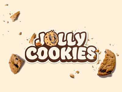 Jolly Cookies 🍪 bakery brand identity branding character cookie cookies drawing food graphic design illustration jeffrey dirkse logo logotype mascot pastry rubber hose sticker sweets vector visual identity