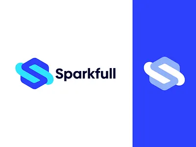 Sparkfull - Logo Design, modern, minimalist, (unused) a b c d e f g h i j k l abstract logo app logo brand identity business company creative logo icon letter logo letterform logo design logo mark logotype m n o p q r s t u v w x y z modern logo monogram s s logo software symbol