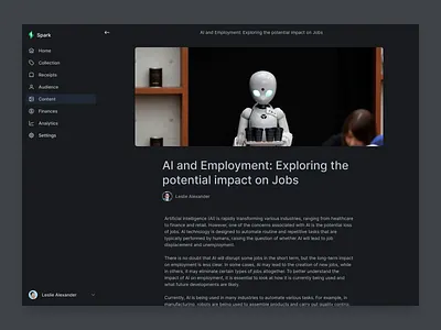 Blog Post blog blog post dark mode design product design sidebar ui ux ux design web design