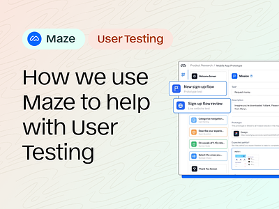 Using Maze for User Testing design design agency heatmaps interface maze prototype reports ui user testing web wireframes