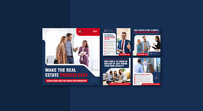 Real Estate Agency Social Media Post Design brochure corporate design design facebook post flyer flyer design graphic design home for sale illustration instagram instagram post logo property sale real estate real estate agency sale banner social media social media post square banner ui