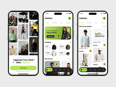 Clothink - Fashion Marketplace Mobile App creative design marketplace mobile app ui ui ux uidesign web design