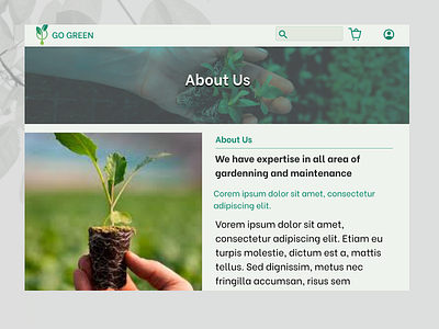 About Us of Go Green branding dailyui design graphic design logo ui ux