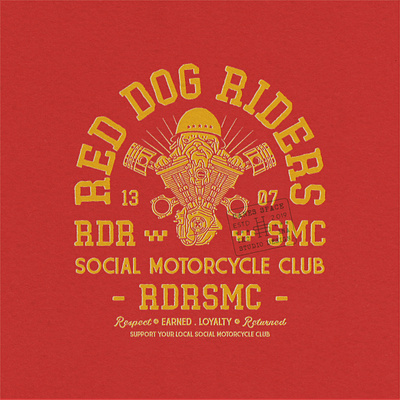 RED DOG RIDERS branding design graphic design illustration logo typography