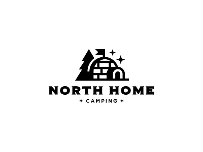 North home brand branding forest home igloo logo logotype minimalism nature north star