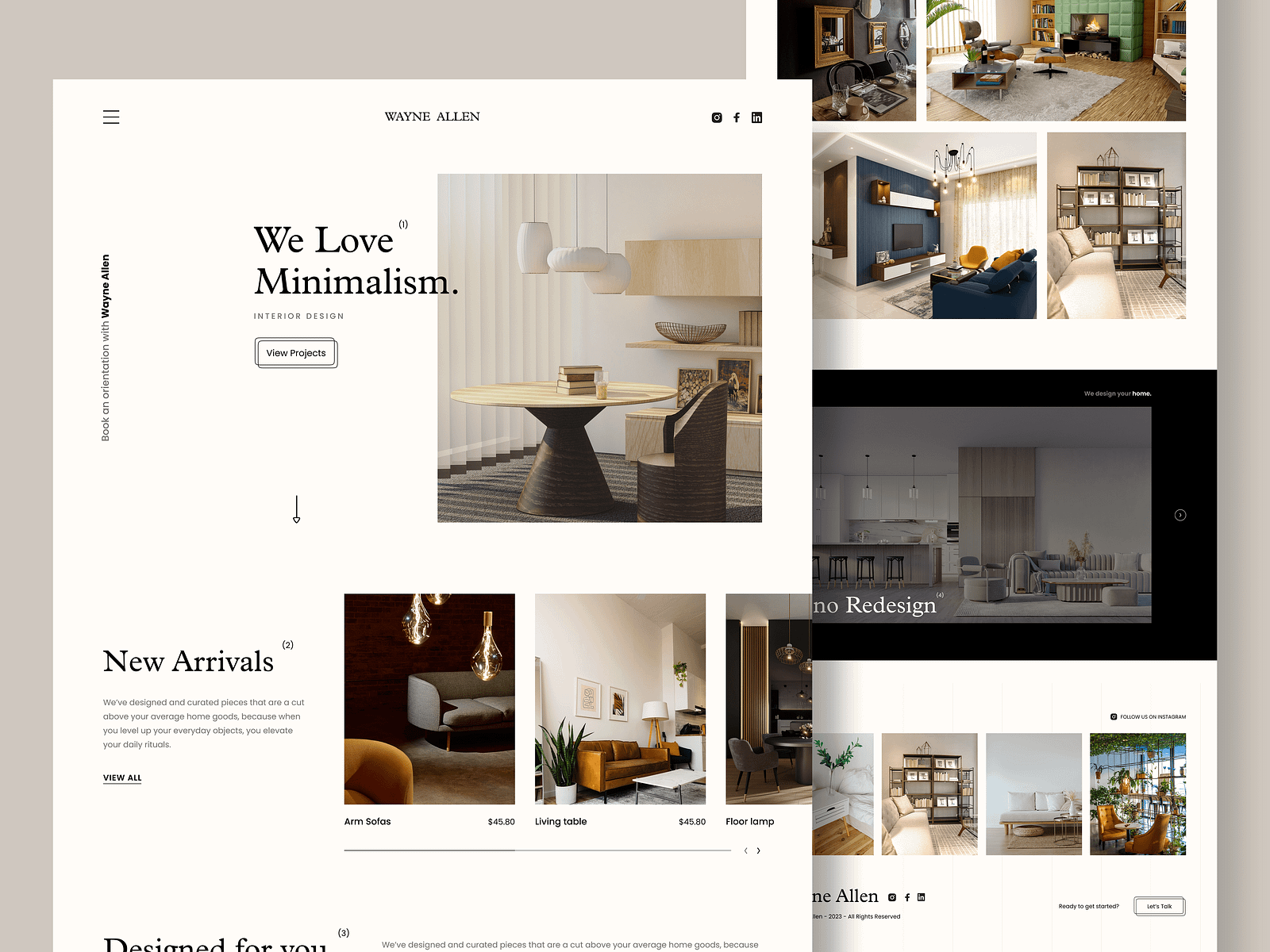 Interior Design Landing Page by Jay Rathod on Dribbble