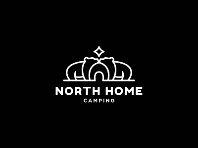 Bear home bear brand branding home igloo logo logotype minimalism nature north star zoo
