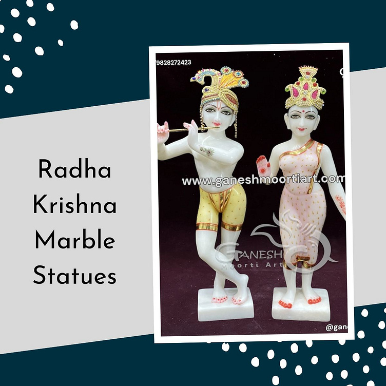 Buy Iskcon Radha Krishna Marble Statue at Best Price by Ganesh Moorti