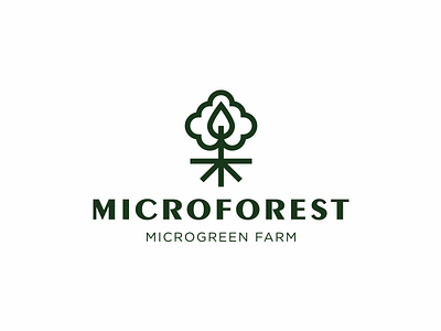 Microforest brand branding farm forest logo logotype micro microgreen minimalism nature