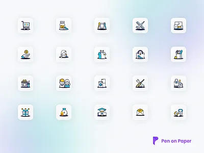 Iconography app branding design iconography icons illustration logo penonpaper ui ui design ui ux uidesign