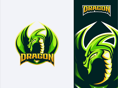 DRAGON brand branding design graphic design illustration logo mythology typography ui ux vector