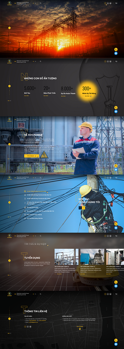 504 Power Website UI Design