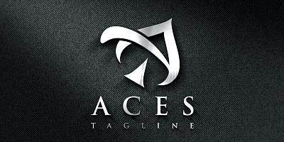 Creative Letter A Aces Logo Design blackjack letter a logo