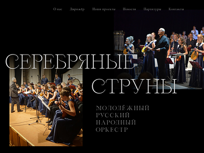 Russian orchestra Silver Strings. Web site design design tilda web design web site