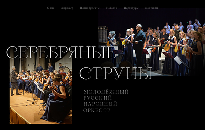 Russian orchestra Silver Strings. Web site design design tilda web design web site