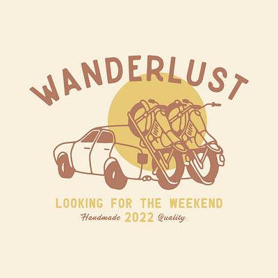 WANDERLUST appareldesign art branding carapparel carclothing design designvintage graphic design illustration logo wanderlust