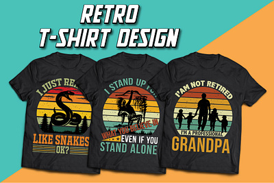 Retro T Shirt Design animation branding graphic design logo motion graphics retro t shirt design