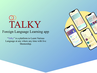 "TALKY" Case study for foreign language learning app. ui