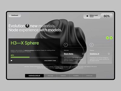 Sphere Future - Website Concept 3d blog cms concept design future minimalist models portfolio sphere ui ux web design website