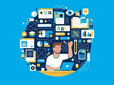 A little refresh! branding data viz design editorial icons illustration infographic modular personal branding rebrand science