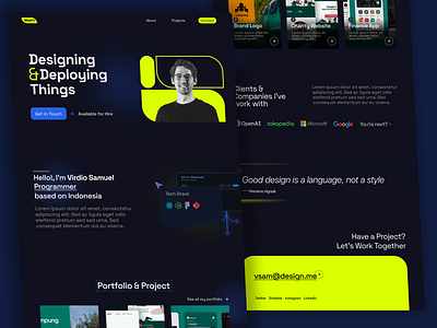 Freelancer Portfolio Website dark freelance freelancer portfolio portofolio ui website freelance