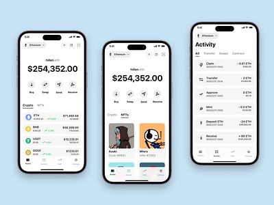 Crypto wallet app crypto eth ui ux