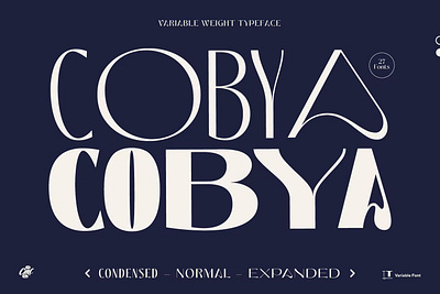 Cobya - Modern Variable Font display font font font design fonts illustration logo logo font type design typeface typography