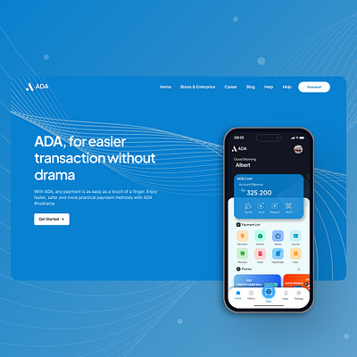 ADA WEB finance app graphic design ui web