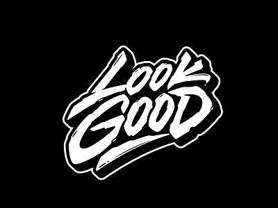 LookGood calligraphy font lettering logo logotype typography vector