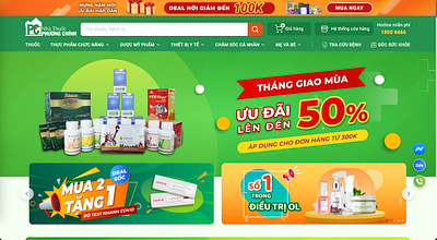Project | Phuong Chinh Pharmacy branding design figma jamstack vietnam jamstackvietnam ui web design
