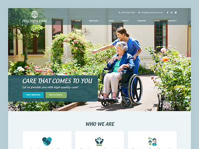 Precision Care Services // Web Design disability support healthcare healthcare web design home care home care web design hospice care senior care senior care web design