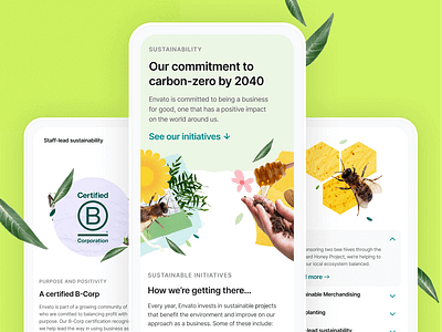 Envato Sustainability Landing Page landing page ui web design