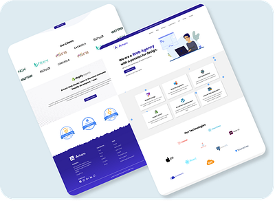 Arham Web Works - landing page design adobe xd branding design figma graphic design illustration logo ui ux vector