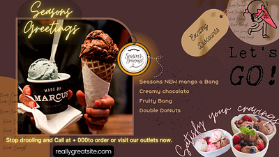 Ice cream Parlour Display Banner / Ice Cream Shop Banner banner design branding display banner graphic design ice cream banner design ice cream parlour display banner ice cream shop ice cream shop banner icecream banner