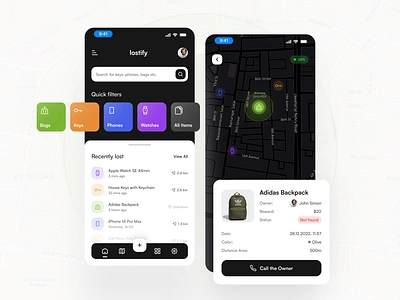 Lost & Found Items App Concept app concept design mobile ui ux