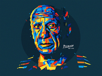 For Pablo art blanding mode blue collage colors design illustration pablo picasso red vector yellow