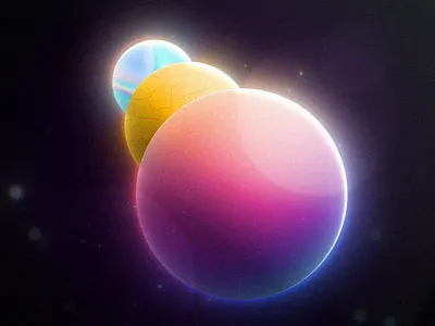 Cosmic loader abstract animation animation 2d ball balls gradient illustration illustrator loop motion design motion graphic shape texture
