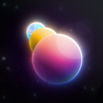 Cosmic loader abstract animation animation 2d ball balls gradient illustration illustrator loop motion design motion graphic shape texture